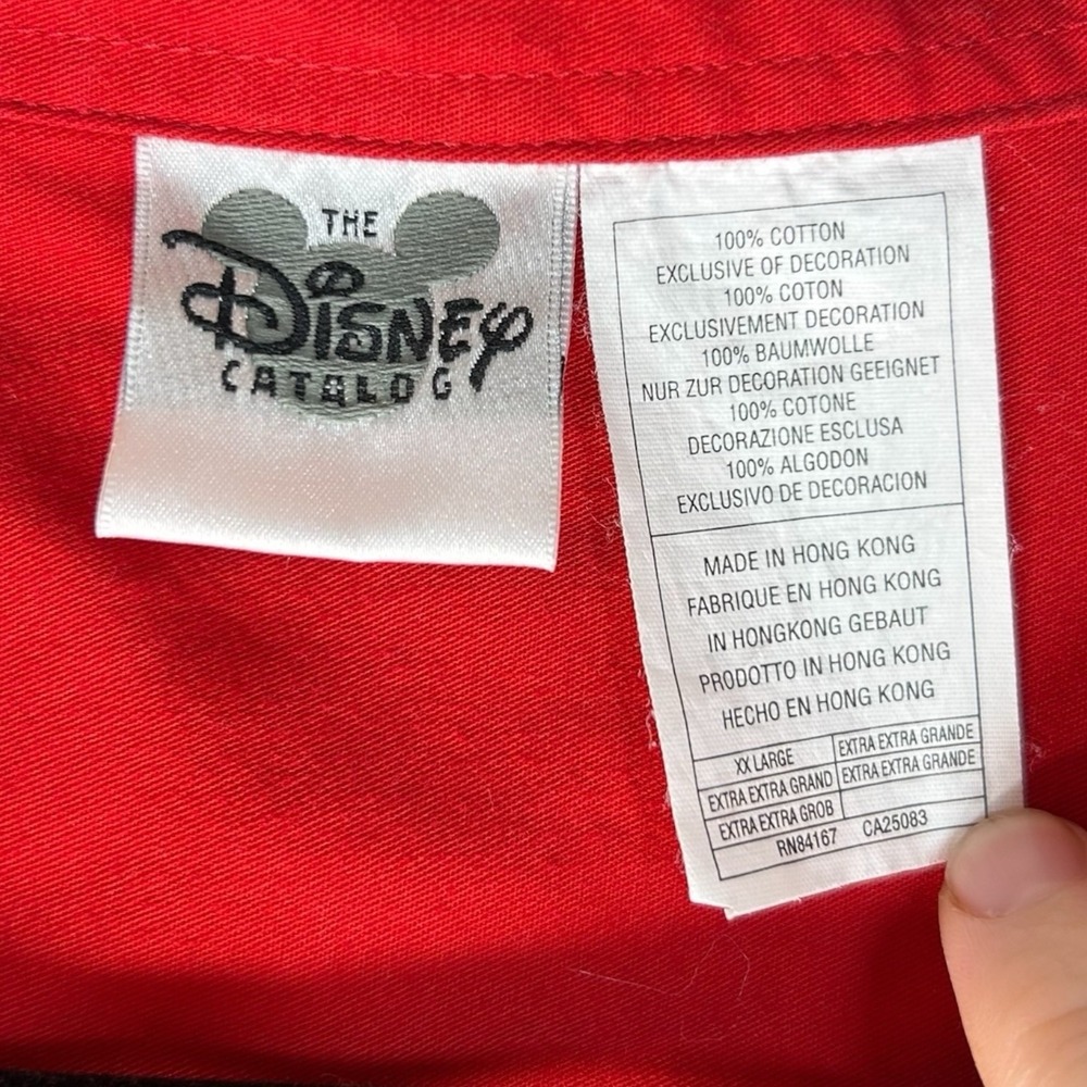 Vintage Disney Store Women's XL Winnie The Pooh Music Red Button Shirt Retro - Picture 7 of 12